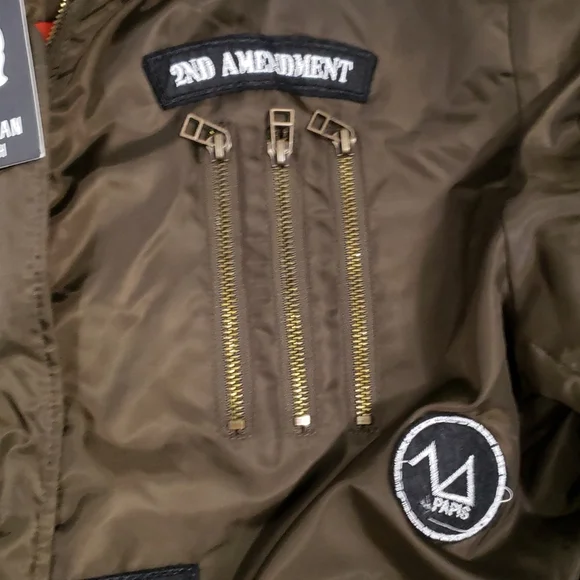 ARMY GREEN BOMBER JACKET - Picture 4 of 5